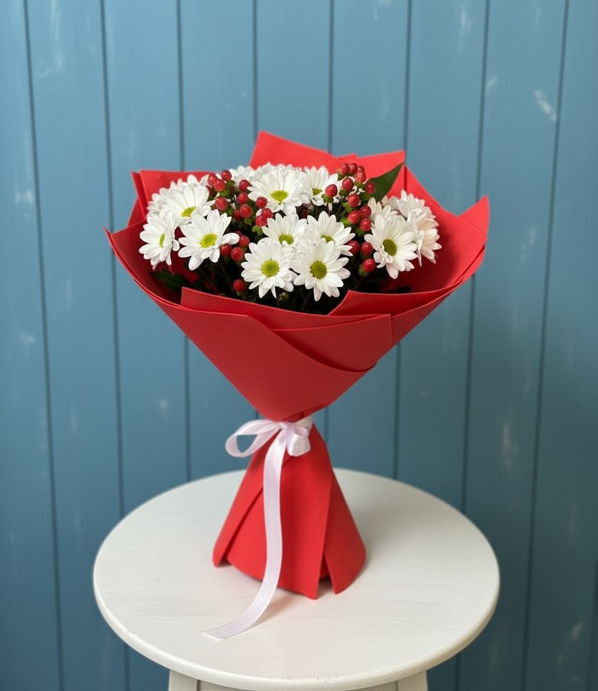 Букет цветов из: Хризантемы в Обушково