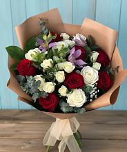 Букет цветов из:  Розы и Альстромерии #REPLACE_PRED# Обушково