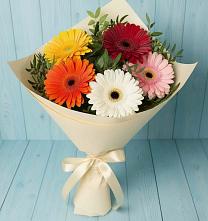 Букет цветов из:  Герберы в Обушково