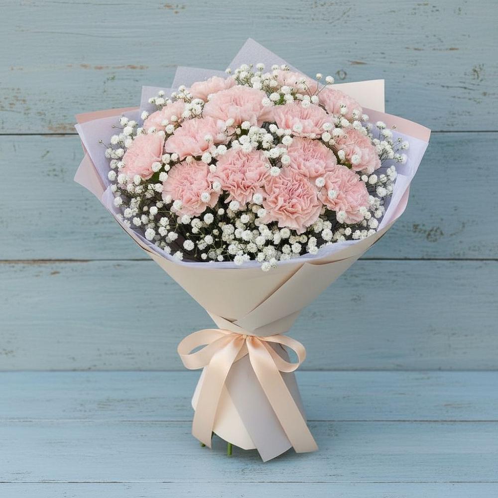 Букет цветов из: Гвоздики в Обушково