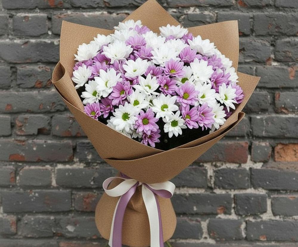 Букет цветов из: Хризантемы в Обушково