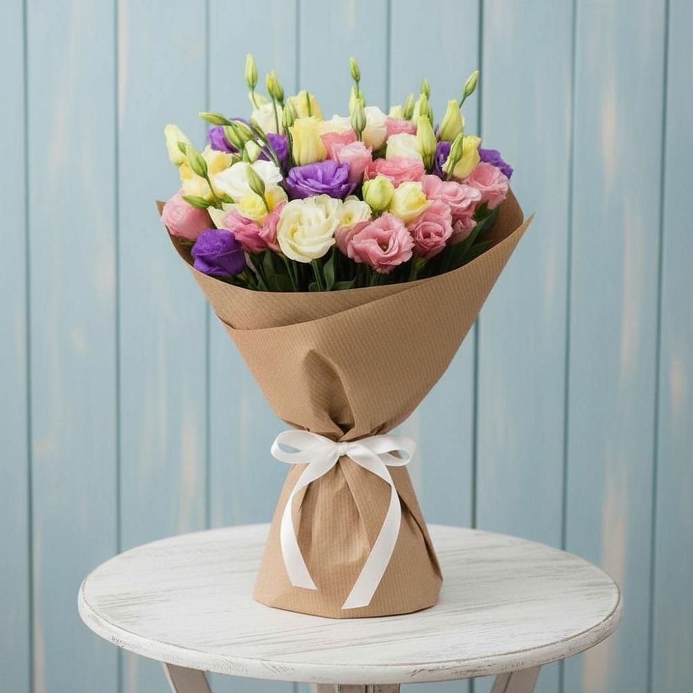 Букет цветов из: Лизиантусы в Обушково