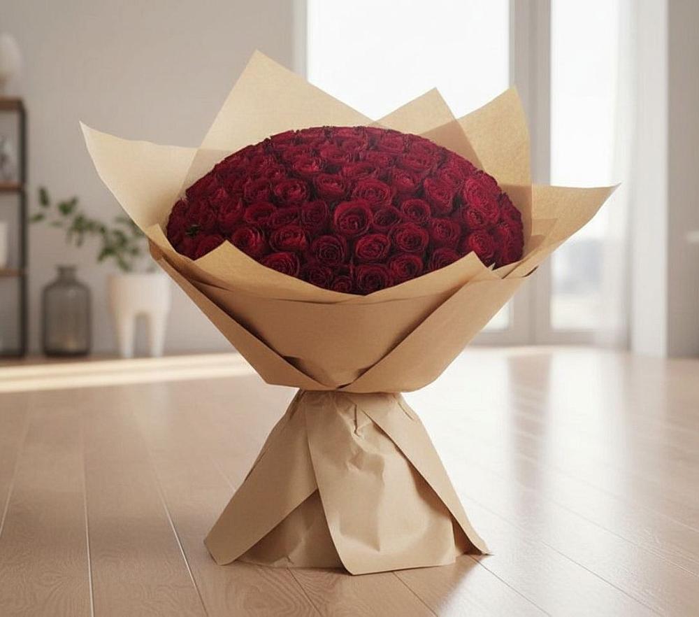 Букет 101 Красная роза в Обушково