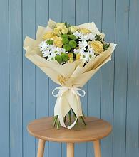 Букет цветов из:  Хризантемы и Розы в Обушково