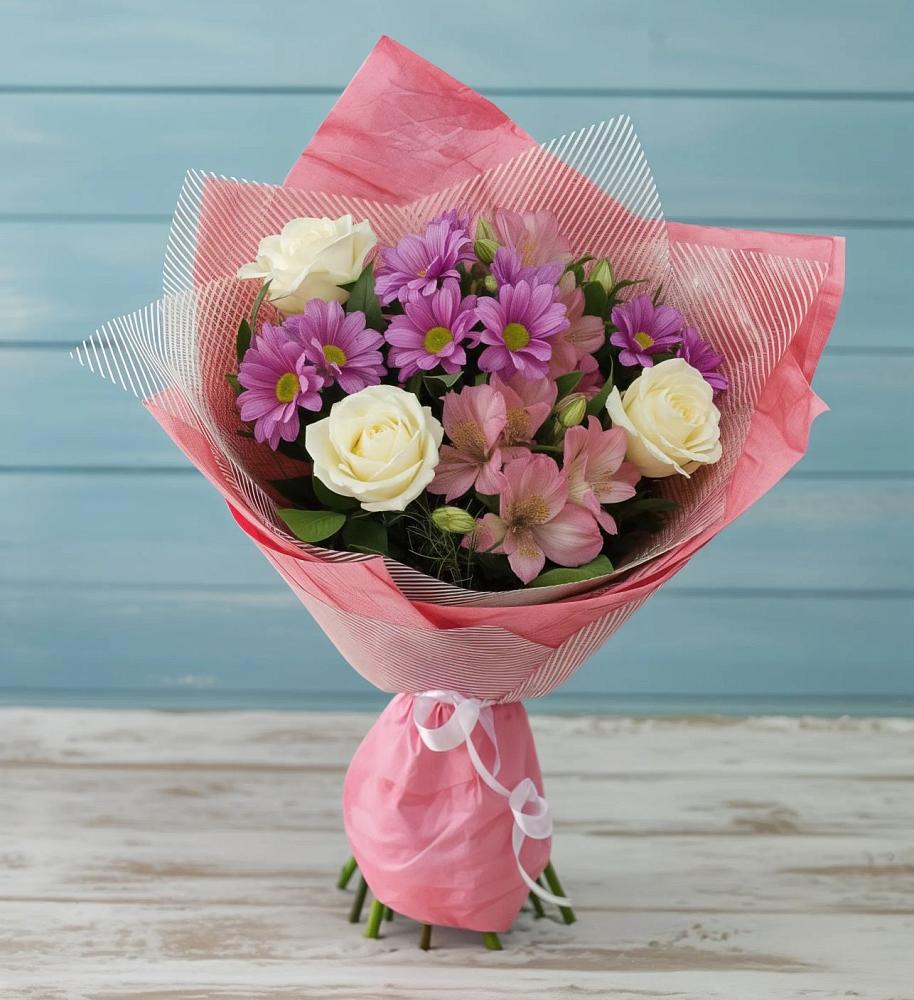 Букет цветов из: Герберы в Обушково