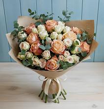 Букет цветов из:  Альстромерии и Розы в Обушково