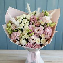 Букет цветов из:  Альстромерии и Розы в Обушково