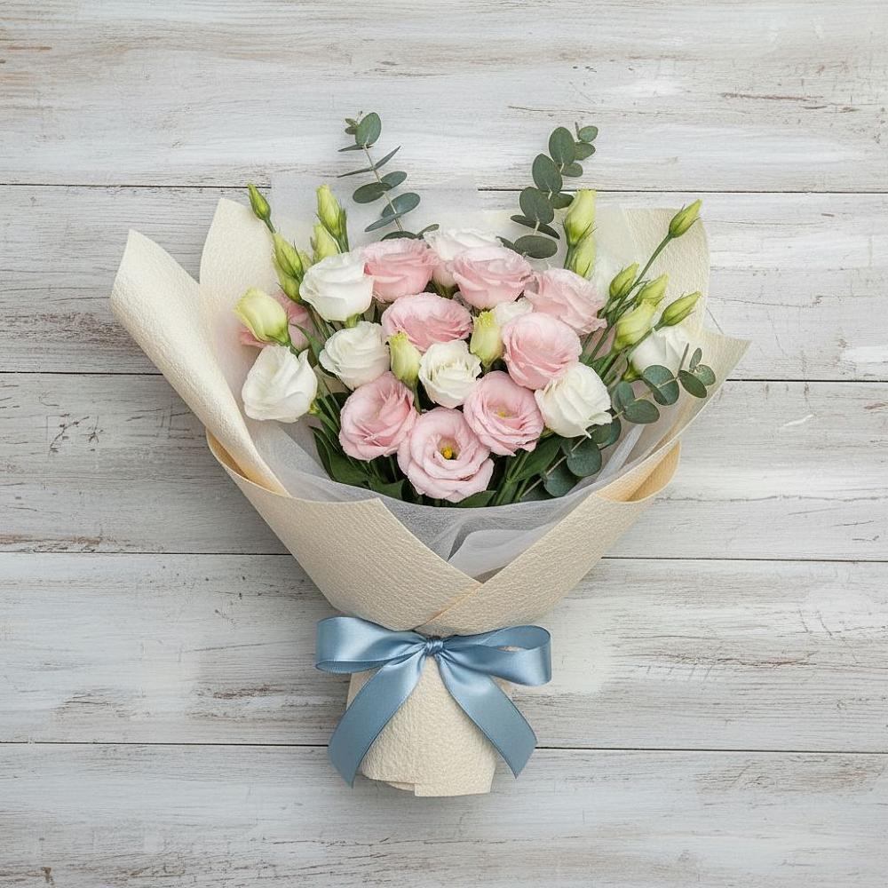 Букет цветов из: Лизиантусы в Обушково